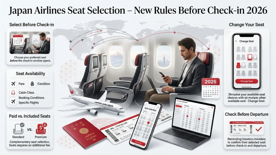 Japan Airlines Seat Selection - New Rules Before Check-in 2026