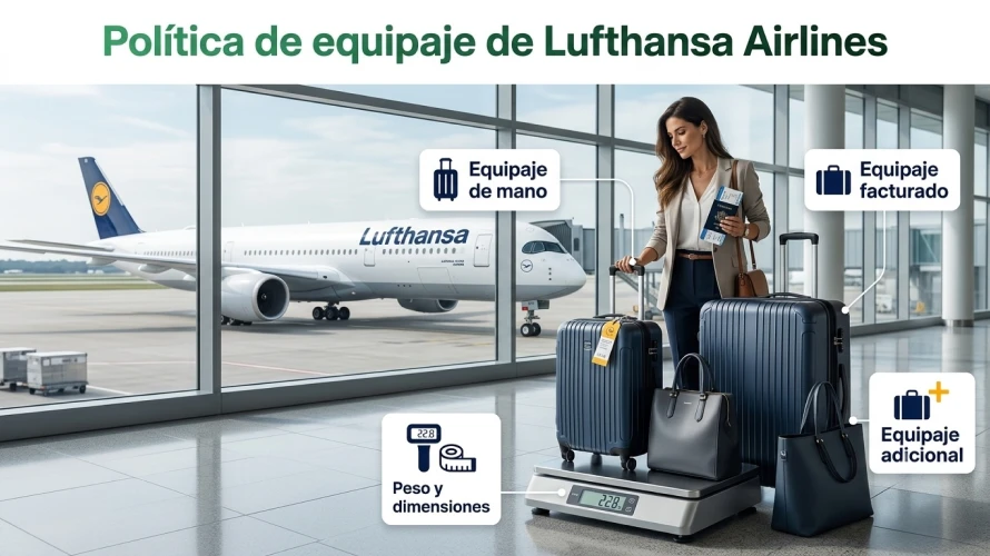 Política de equipaje de Lufthansa: medidas, peso y tarifas