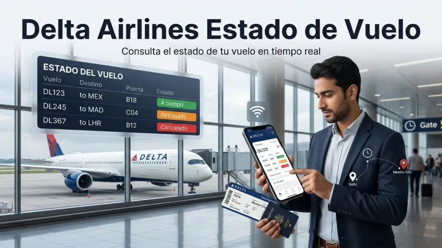 Delta Airlines estado de vuelo en tiempo real