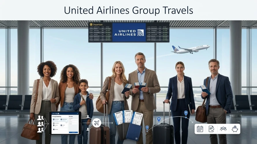 United Airlines group travel booking and group flight fares